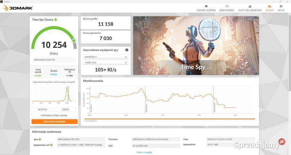 Karta graficzna Radeon Sapphire OC RX 6700 10GB Żyrardów sprzedam