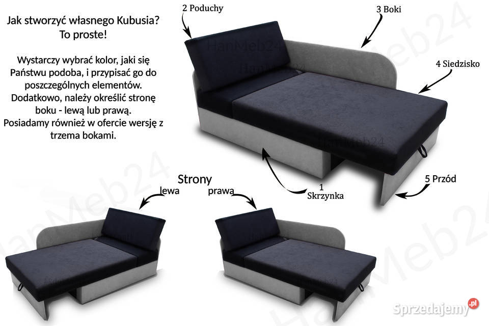 Łóżko dzieci rozkladane Narożnik dziecięcy