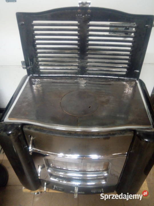 Piec z fajerkami Kominek zeliwny 1959 Vintage Borcz