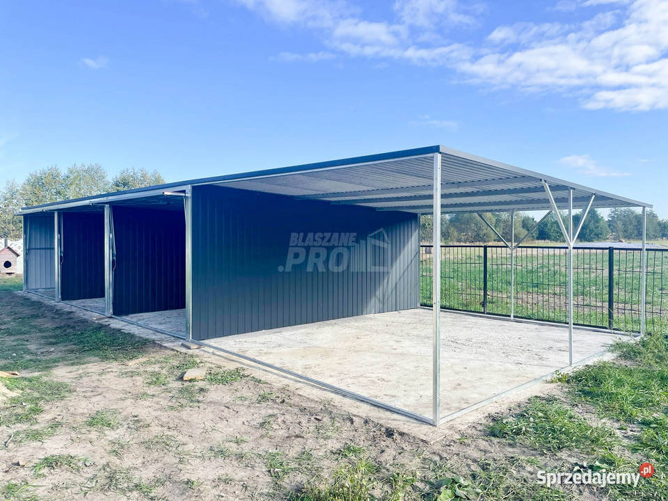 Garaz blaszany 9x6 wiata 3x6 3x Brama uchylna 54m2 Sprzedaż śląskie Ruda Śląska
