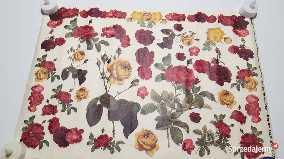 Papier decoupage Włoski zestaw 6 róże śląskie Siemianowice Śląskie