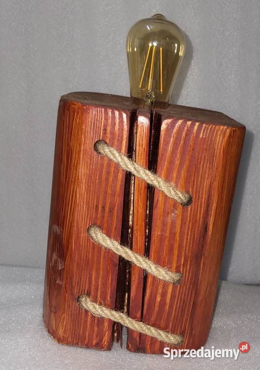 Lampa drewniana handmade Jastrzębia