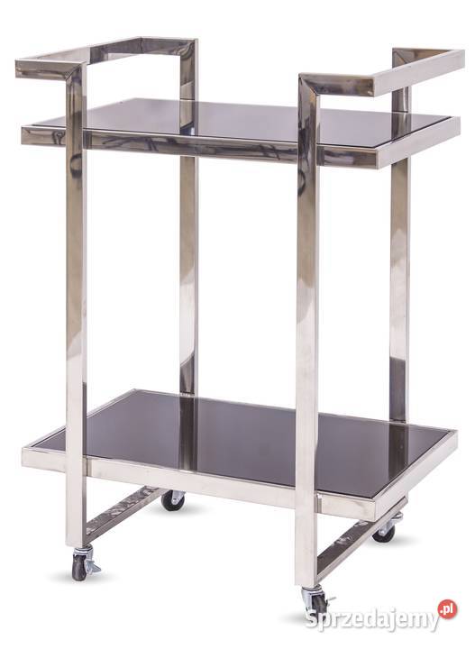 Stolik na kółkach barek na alkohol glamour chrom małopolskie