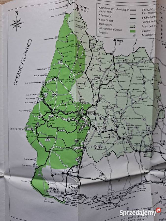 Sintra mapa turystyczna Portugal sprzedam