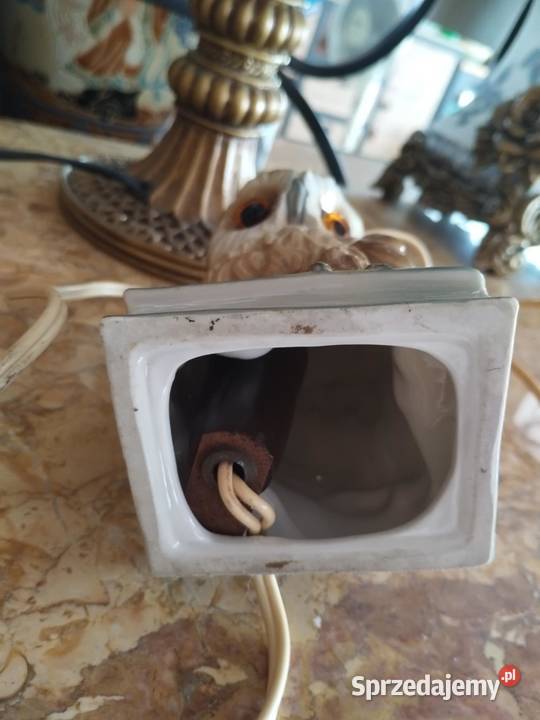 porcelanowa lampka lampa sowa stara lubuskie Gorzów Wielkopolski sprzedam