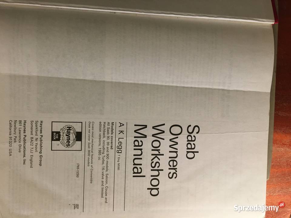 Haynes Saab 90 99 900 mazowieckie Zielonka