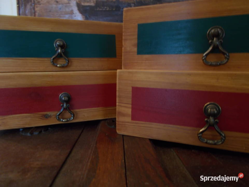 Stara Drewniana Szuflada Lata 50 Barwy PopArt Szczecin