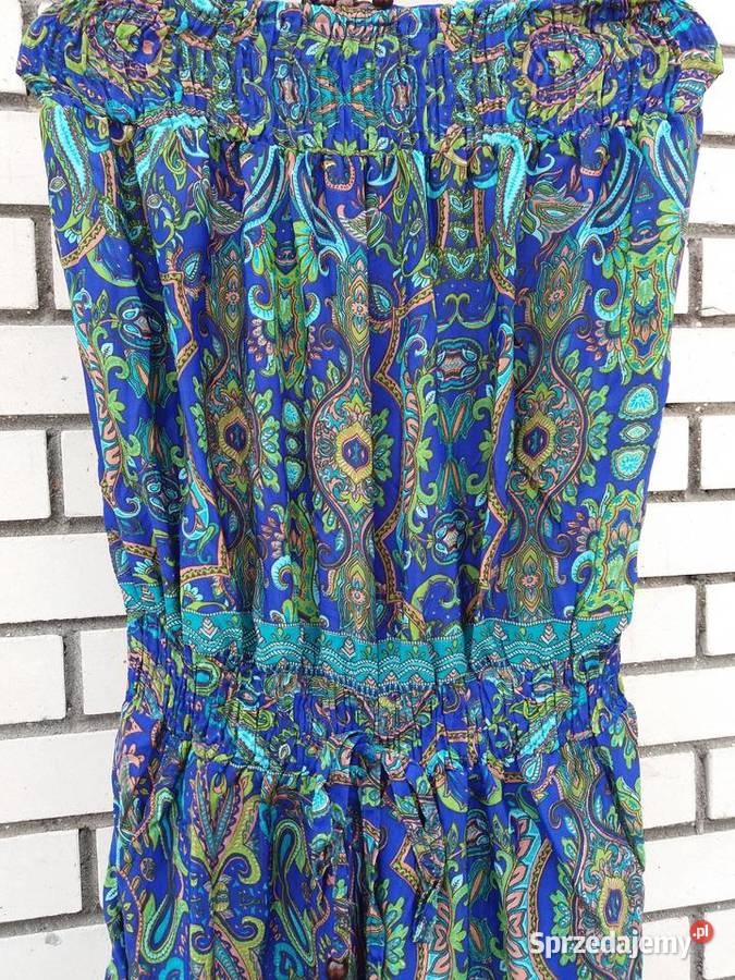 Kombinezon maxi Boho 6 jedwab 6 kolorów z Włoch Białystok