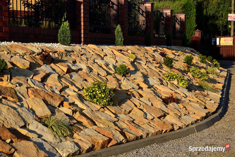 Kamień na ogrodzenie skalniak altankę grilla łódzkie