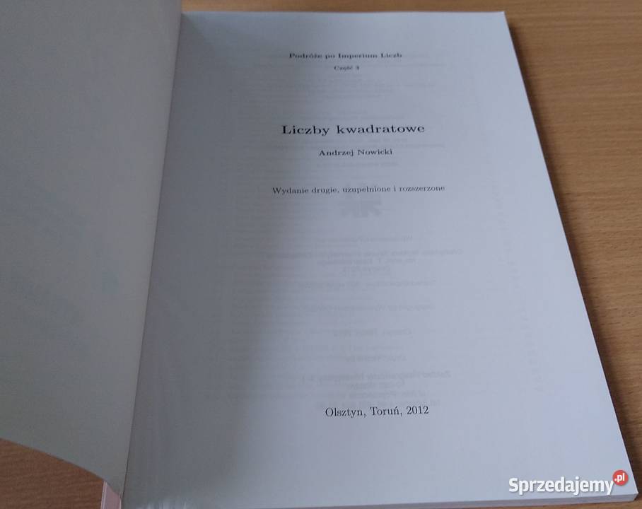 Liczby kwadratowe Andrzej Nowicki Podróże Gdańsk