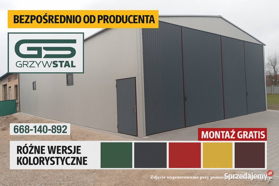 Garaż Blaszany HALA Magazyn Rolniczy na Maszyny Giżycko