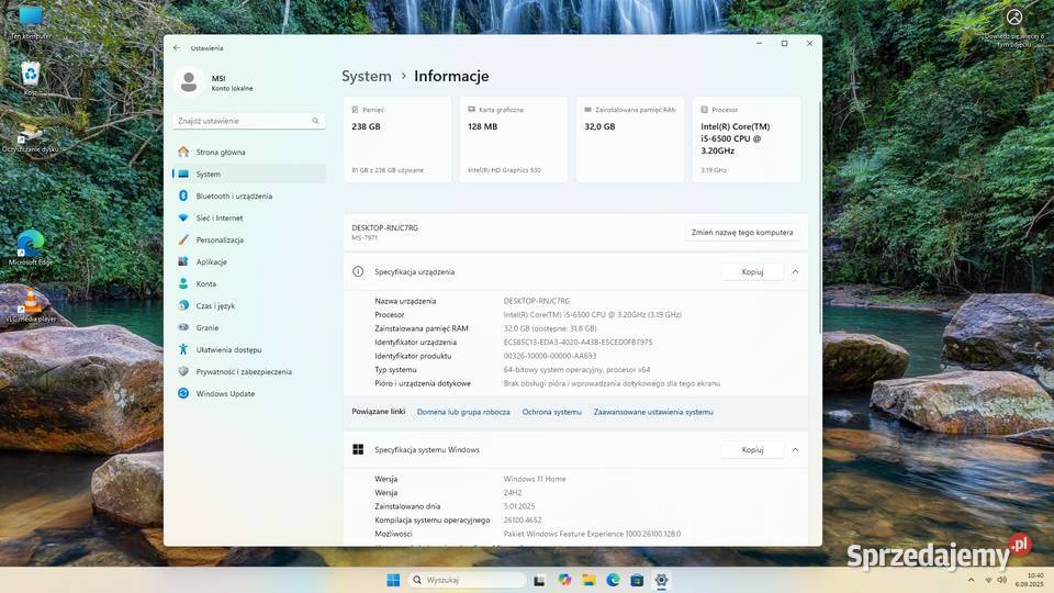 Komputer gamingowy Intel i56500 ram 32GB SSD m2 Elektronika Kraków