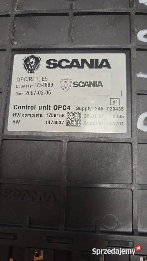 SCANIA R STEROWNIK MODUL OPC 4 1754714 1754694 Pozostałe Mojusz