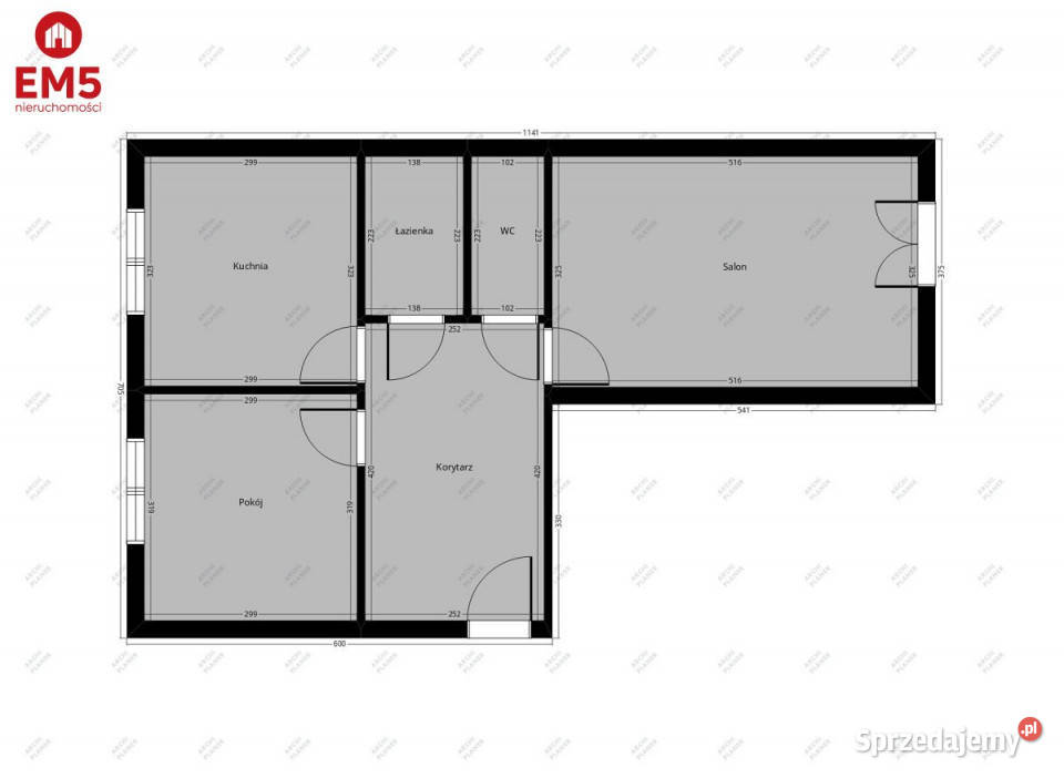Mieszkanie 52m2 2pok Białystok Sienkiewicza 8750zł/m2
