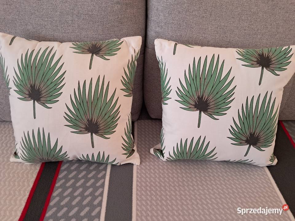 Poduszka dekoracyjna w zielone liście nowa do Kraków