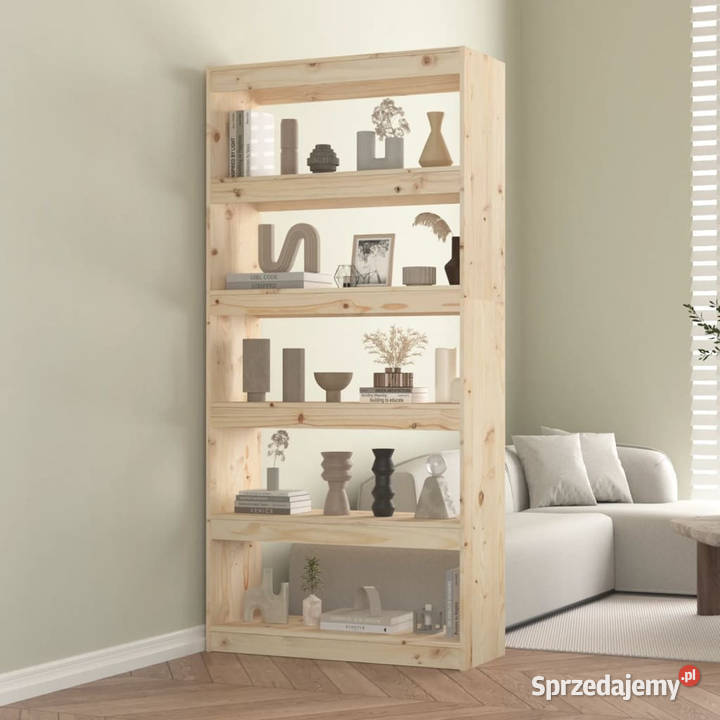 Regał na książkiprzegroda 80x30x1674 lite drewno Warszawa