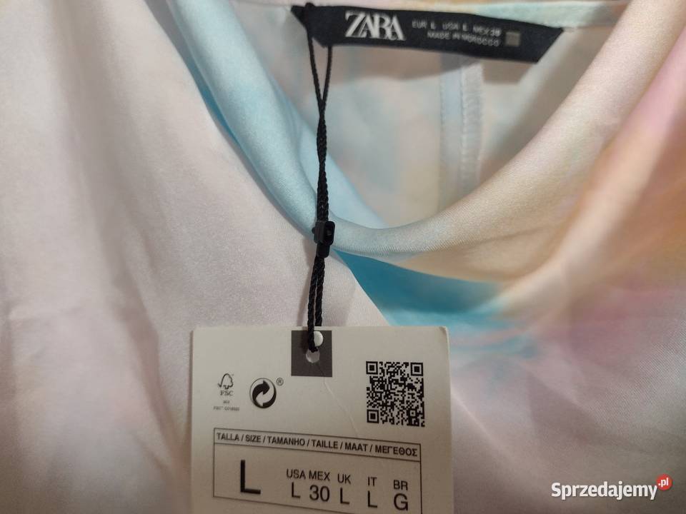 40L ZARA Pastelowa Ekskluzywna bluzka z Madrytu bez rękawa Kraków