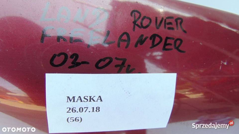 MASKA POKRYWA SILNIKA LAND ROVER FREELANDER wielkopolskie Nowy Tomyśl sprzedam