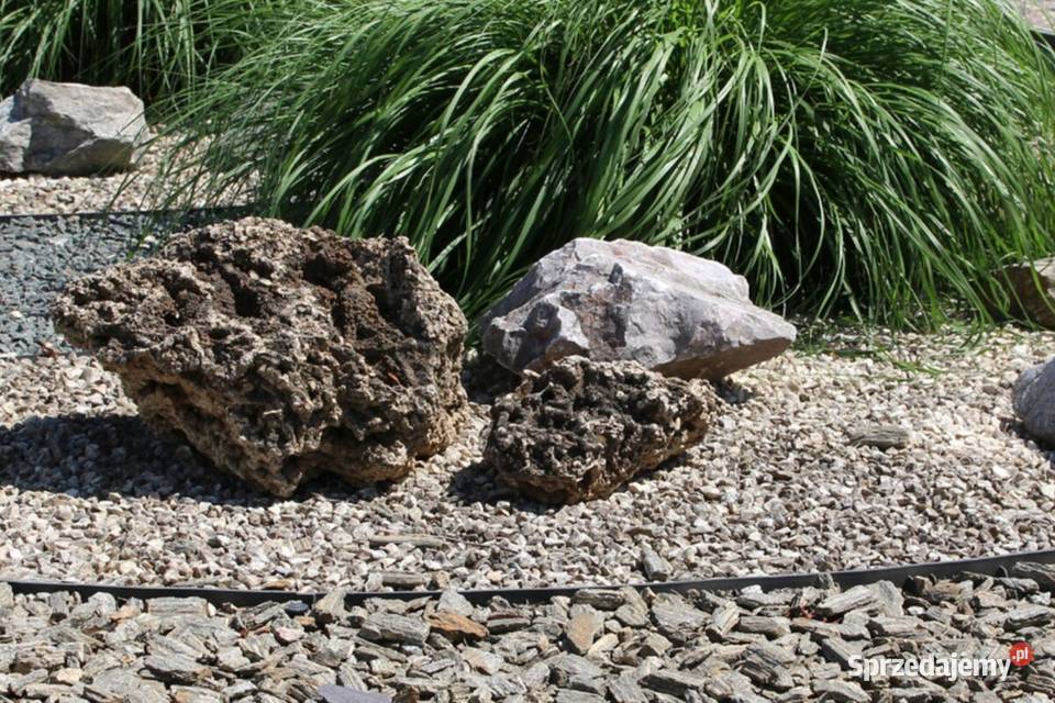Kamień ogrodowy ozdobny grysy kora kamienna Cieśle