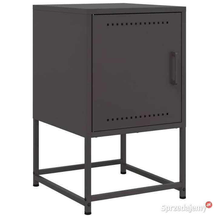 Szafka nocna czarna 36x39x605 stal WM846446