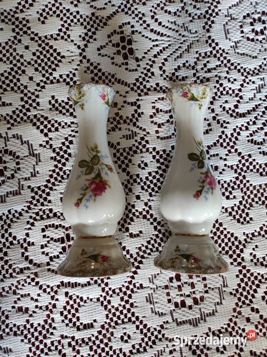 świecznik porcelanowy Chodzież złota róża Iwona Wyposażenie wnętrz Kielce sprzedam