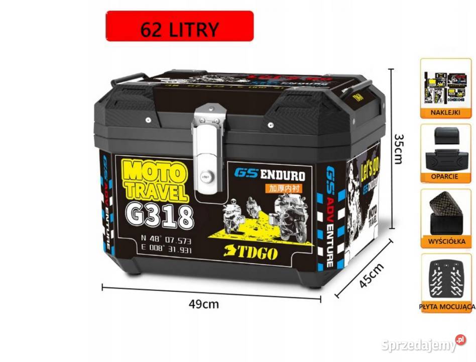 KUFER BAGAŻOWY CENTRALNY CZARNY 62 L Z Sosnowiec sprzedam