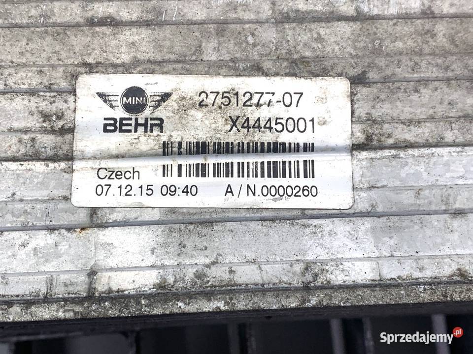 INTERCOOLER MINI COUNTRYMAN R60 2751277 16 190 Części samochodowe