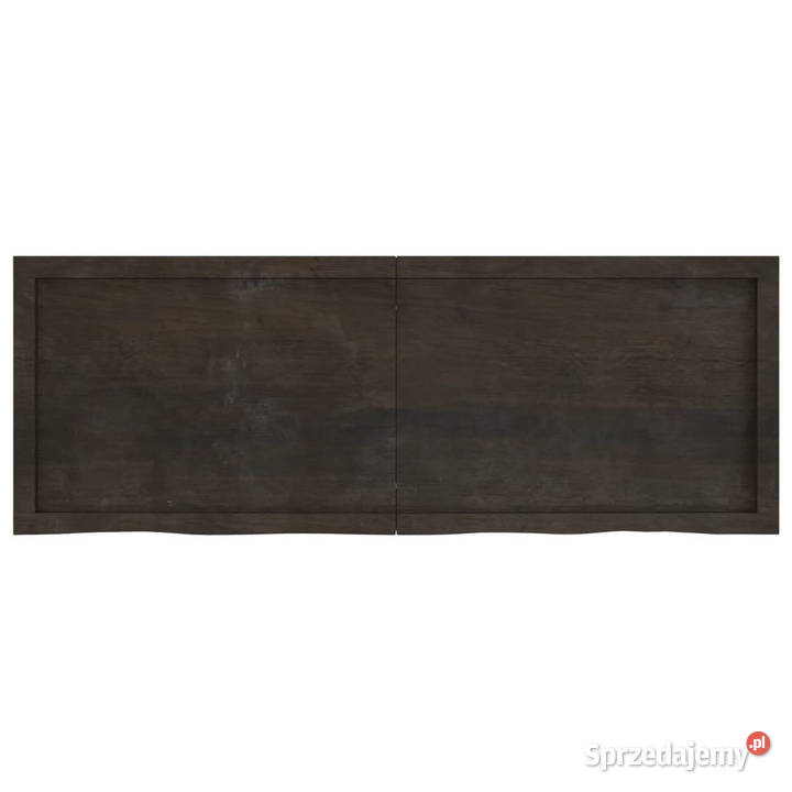 Blat stołu ciemnobrązowy 140x50x24 lite drewno Blaty Warszawa