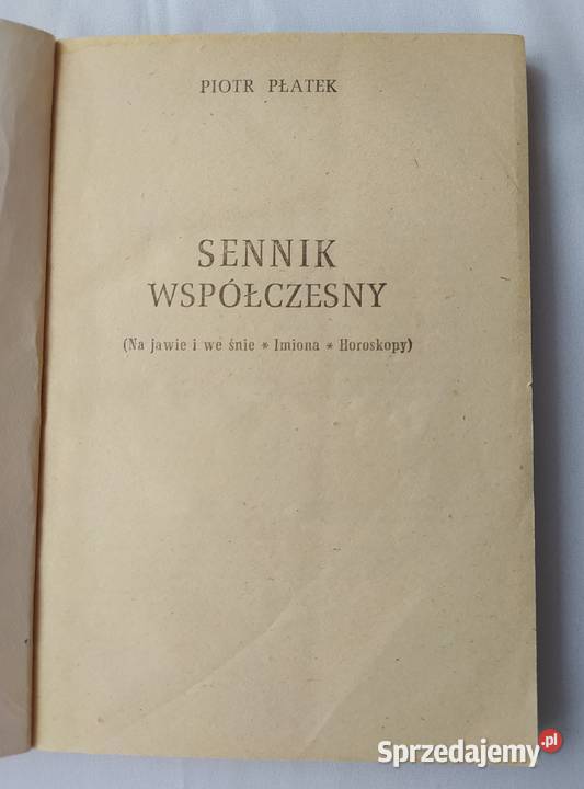 SENNIK WSPÓŁCZESNY Piotr Płatek Hajnówka