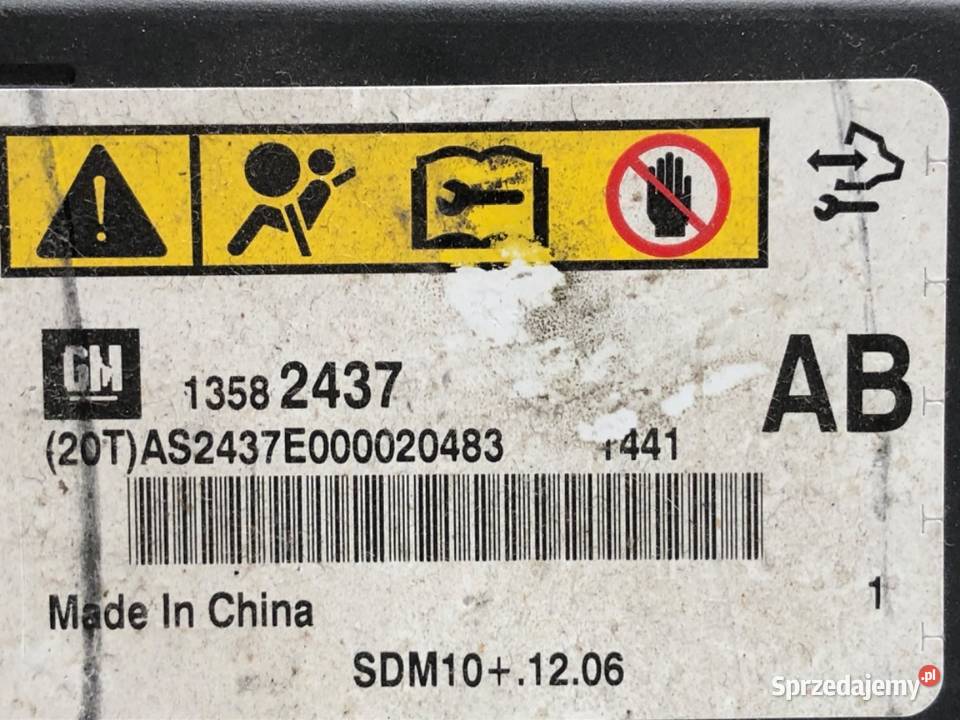 SENSOR AIRBAG CHEVROLET CRUZE 13582437 CZUJNIK Poduszki powietrzne