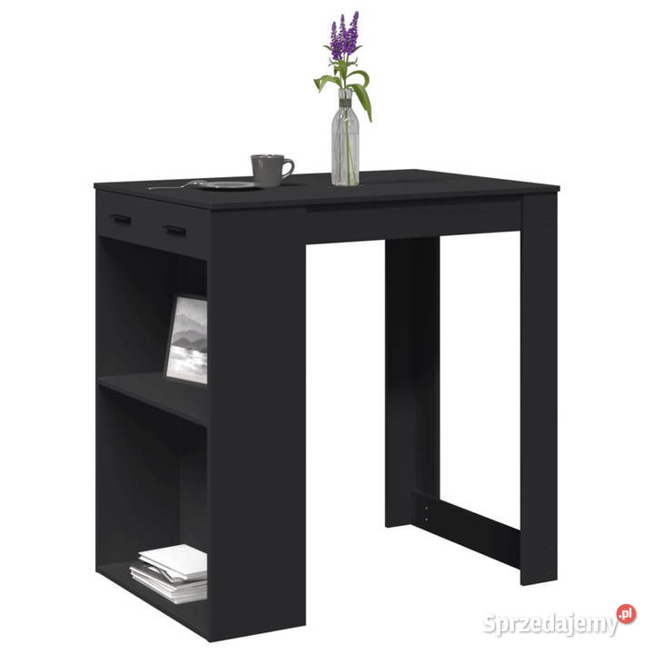 Stolik barowy czarny 102x70x1035 materiał mazowieckie