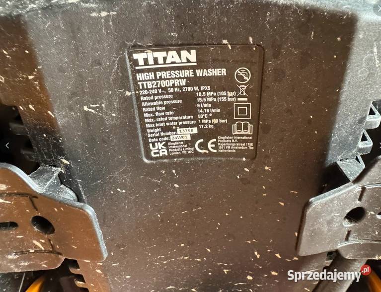 Mocna Myjka Ciśnieniowa TITAN 2700W 155 Bar Częstochowa