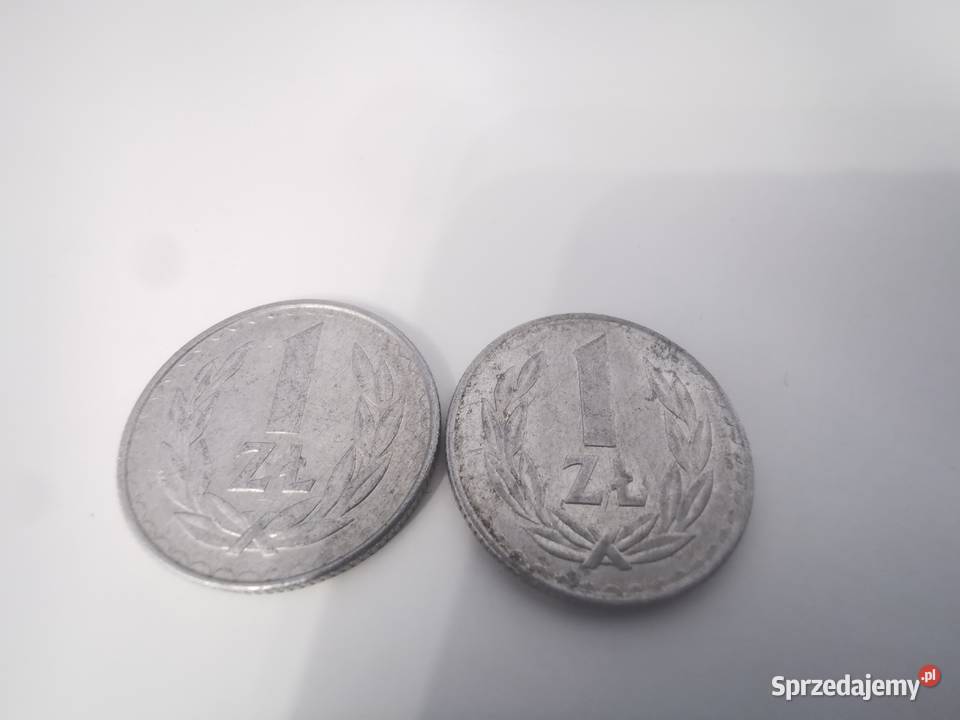 Stare monety 1 złoty 1987 rok PRL 2 szt