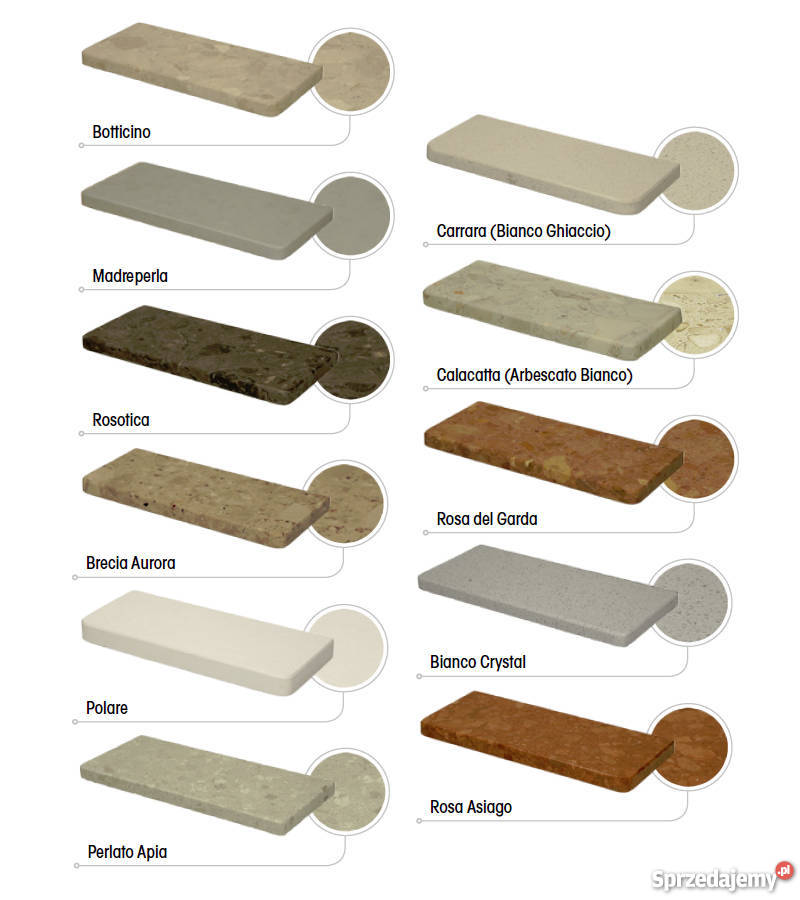 parapety granity konglomeraty drewniane mdf pcv pomorskie sprzedam