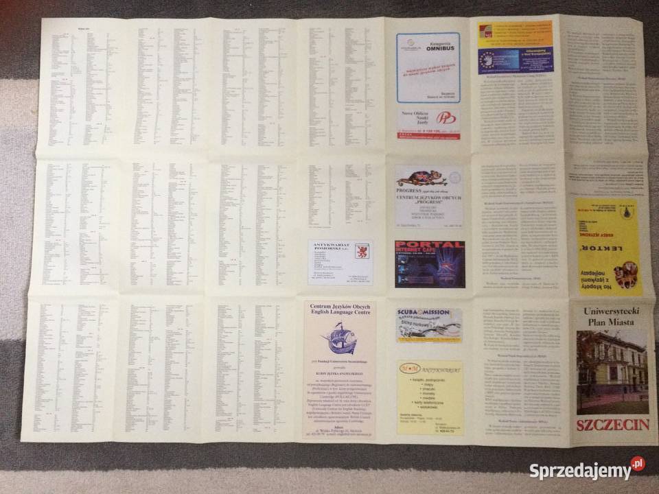 207 Uniwersytecki Plan Miasta Szczecina Antykwariat Szczecin