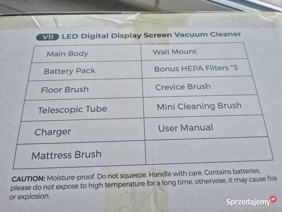 Odkurzacz przenośny Laresar V11 następca V7 i