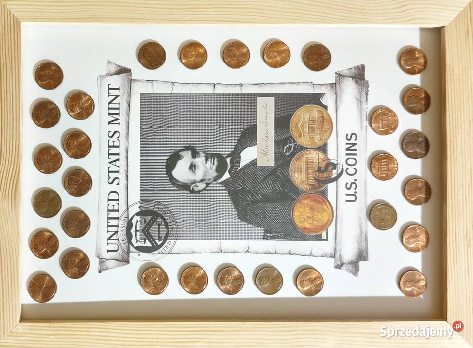1 cent USA monety w Ramce FOLDER Kraków