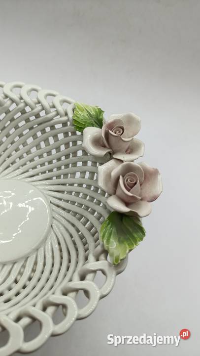 Porcelana włoska koszyczek żardiniera Bassano lubelskie Zamość
