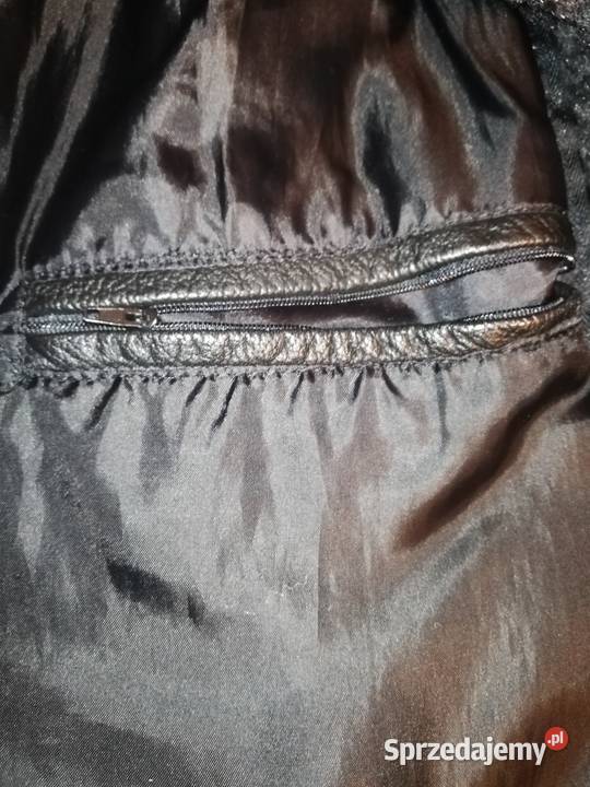 Kurtka skórzana czarna skóra naturalna Wiosenna/Jesienna