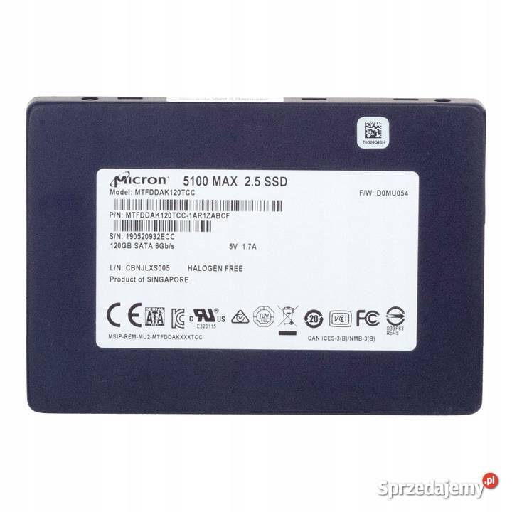 Dysk SSD 120GB 25 szybki bezgłośny do laptopa Elektronika Warszawa