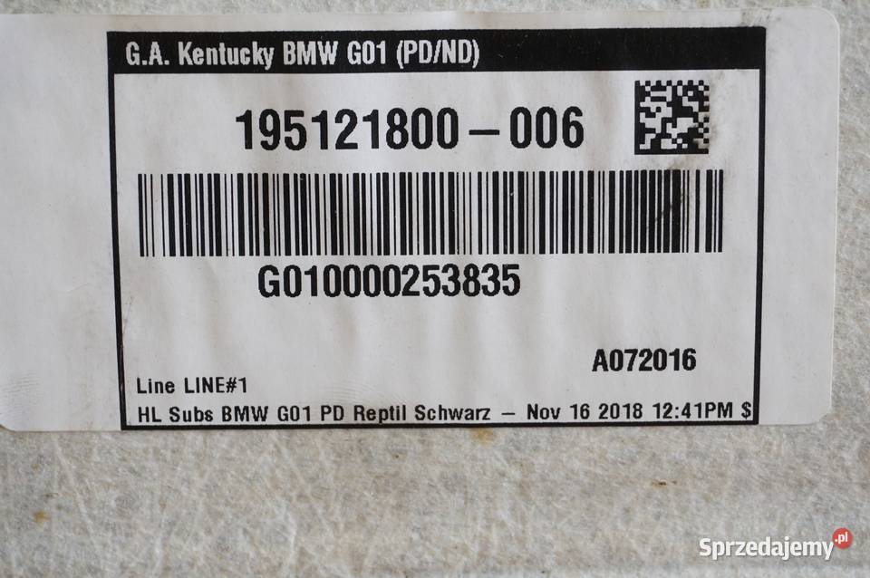 PODSUFITKA WIĄZKA BMW X3 G01 20182021 195121800 Nowy Tomyśl