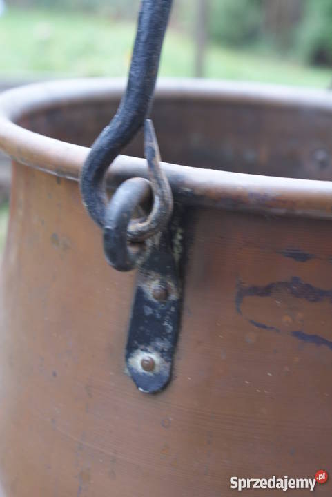 Kocioł kociołek miedziany do zawieszenia poj 10 Dekoracje i ozdoby Warszawa sprzedam