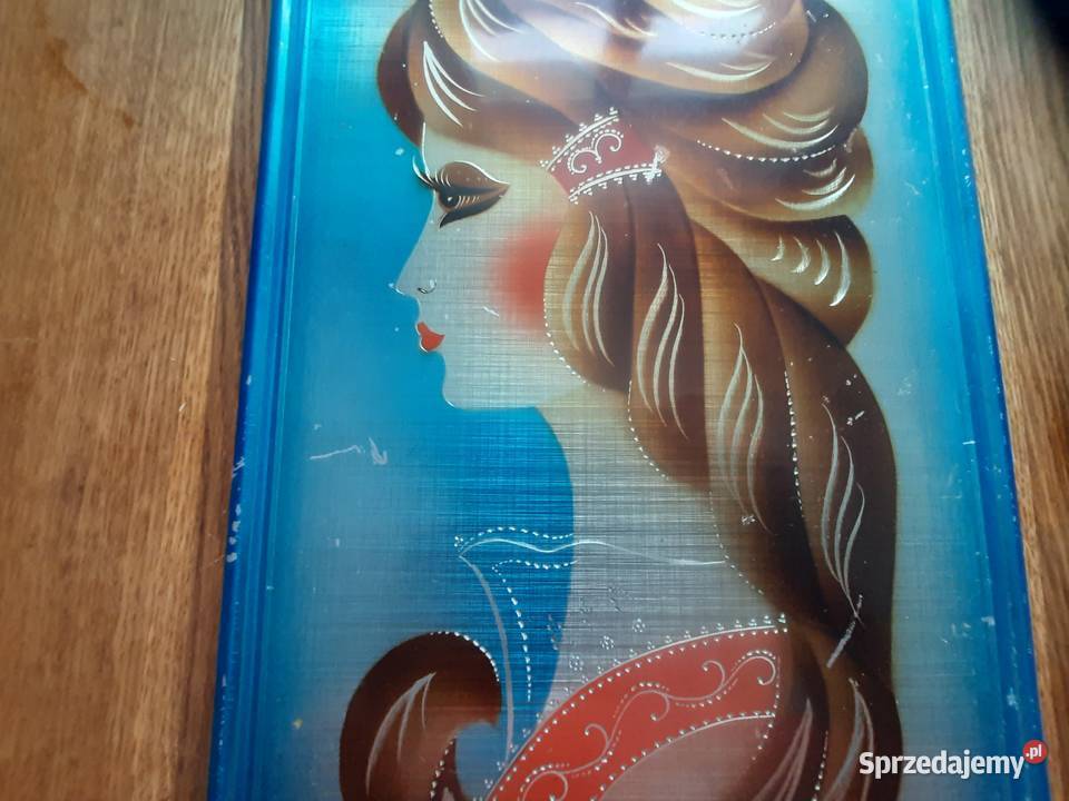 Aluminiowy obraz ścienny z lat 80 tych warmińsko-mazurskie Morąg