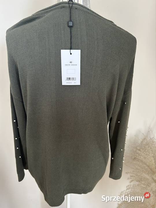 Sweter zielony khaki Solar r 42