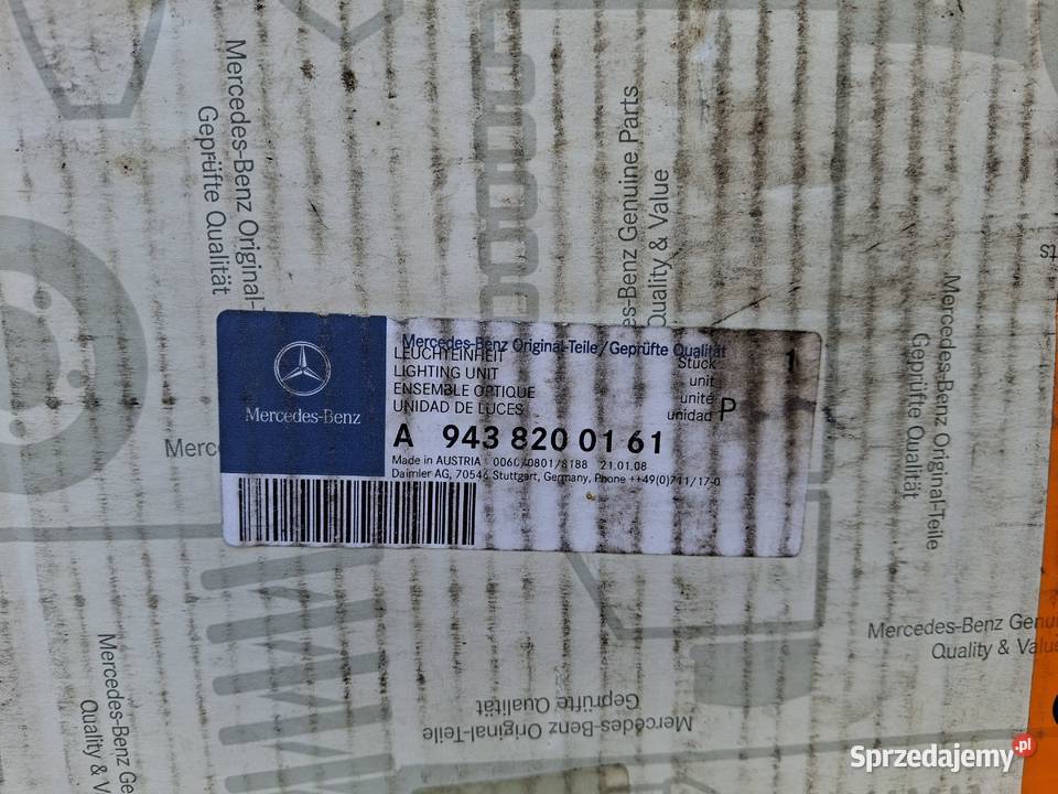 MERCEDES ACTROS MP2 REFLEKTOR LEWY NOWU ORYGINAŁ Bieleń