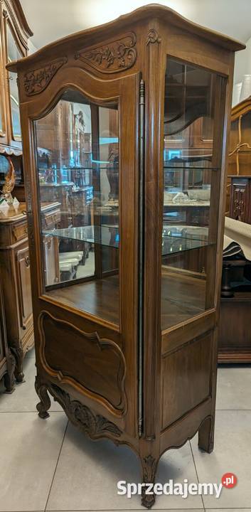 Wspaniała witrynaserwantka ludwikowska ciemny Dąbrowa Górnicza