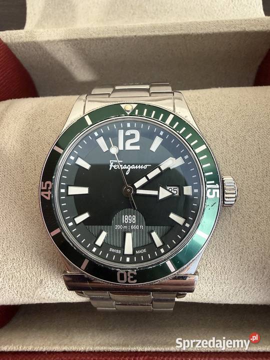 Zegarek męski Ferragamo 1898 Quartz Green Dial