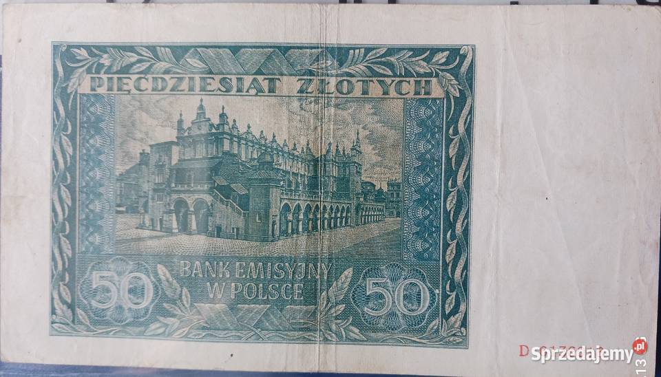 50 Złotych Kraków 1941 r ser D Konin