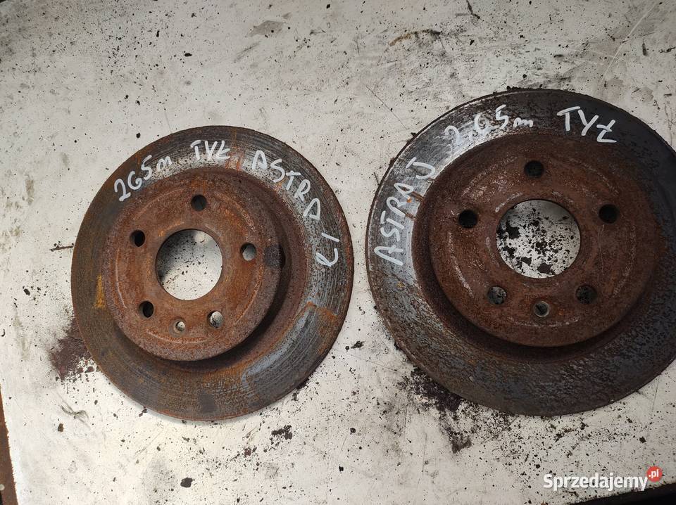 OPEL ASTRA J tarcza hamulcowa tył 265mm osobowe Kielce