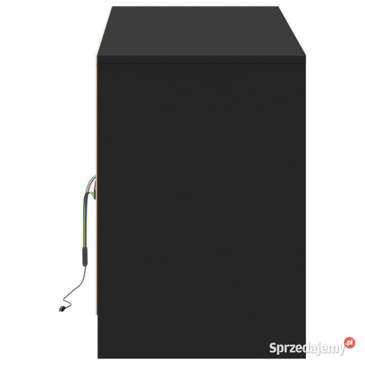 Szafka TV z LED czarna 1395x34x50 materiał Warszawa sprzedam
